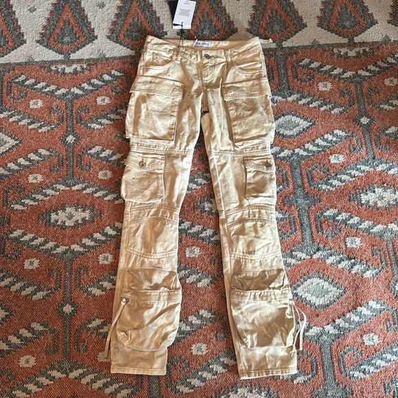 THE ATTICO Essie Long Pant in Natural Marble size 25 - Picture 5 of 10